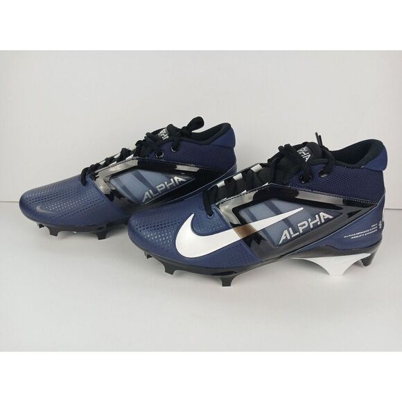 Nike Alpha Menace 4 Pro Midnight Navy White Men Sz9 Football Cleats FD7037 401 main image 13